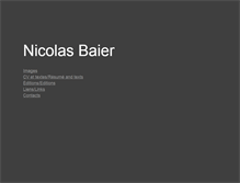 Tablet Screenshot of nicolasbaier.com